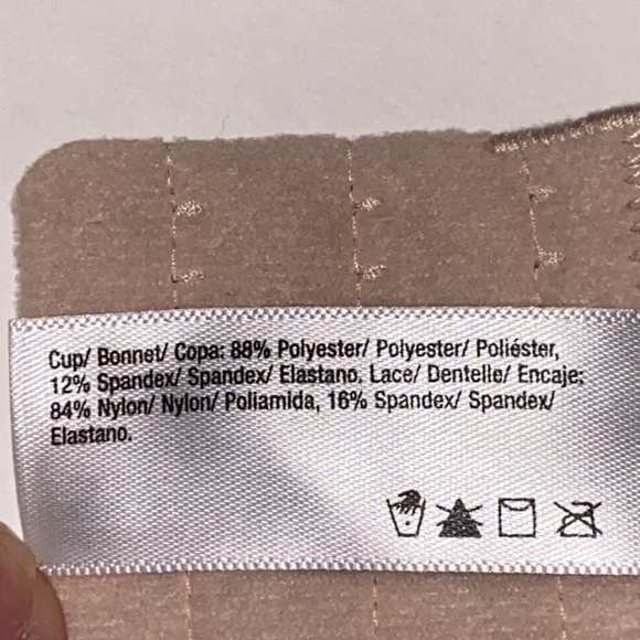 34D Maidenform Pushup Strap/Strapless Smooth Cups Nude, Lace NonSlip Grip 0222GP - Picture 7 of 16